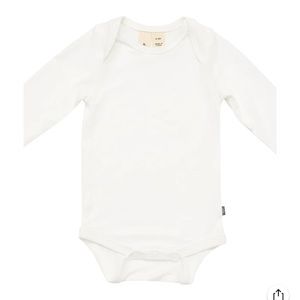 Kyte Baby Long Sleeve Bodysuit Cloud White 12-18m